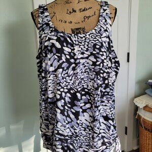 Women's Black Print Fullfitall Tankini Size 22 New with Tags